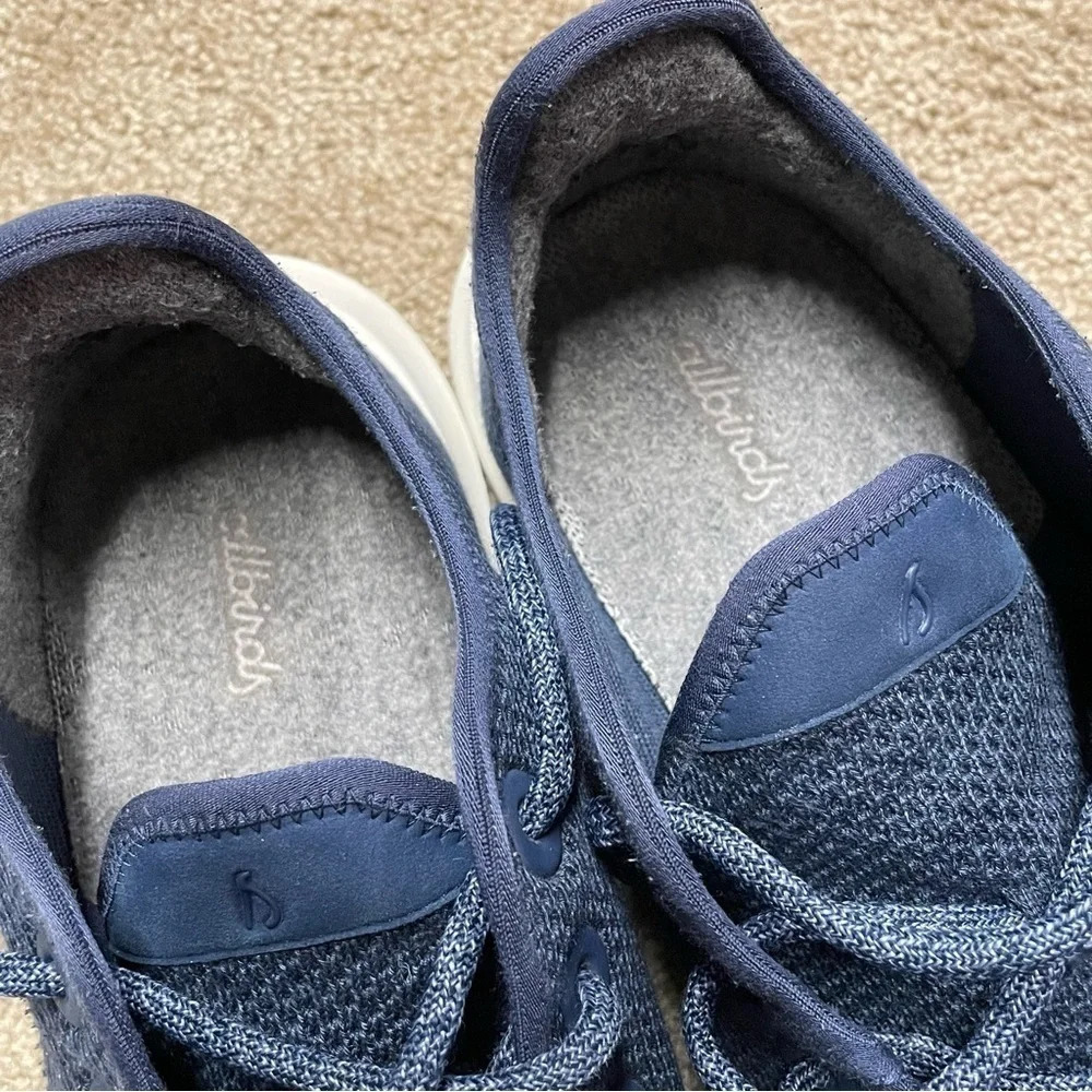 Allbirds Men's Tree Runners Marine Blue (White Sole) size 11 - Picture 12 of 15